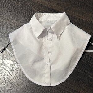 1pc Versatile White Faux Collar for - Detachable Shirt Dickey Collar, Polyester